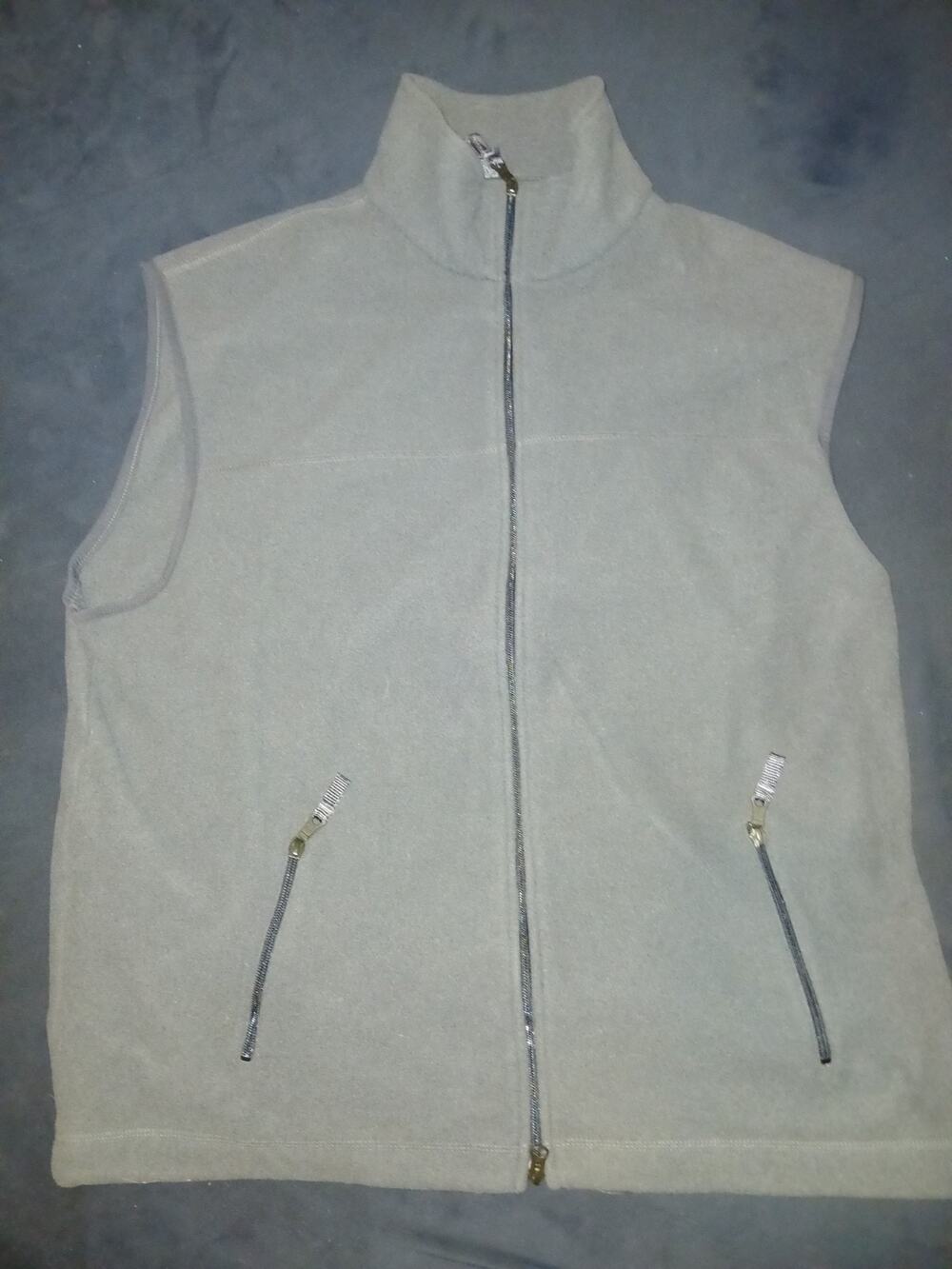 Gap Size 2xl Mens Vest Full Zip Sleeveless Fleece Outerwear Gray